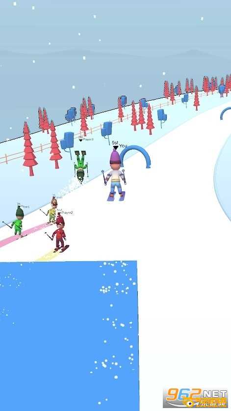 skier  hill  3d滑雪者山