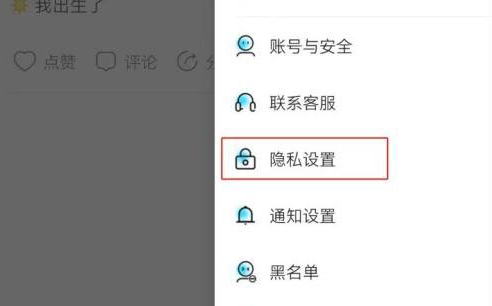 隐私设置选项