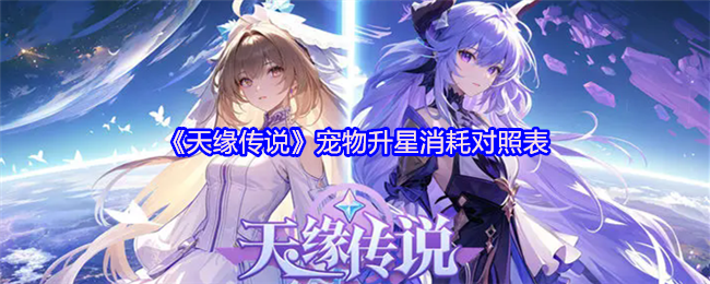 《天缘传说》宠物升星所需消耗一览表